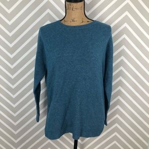 J. Jill Wool Blend Blue Sweater With Pockets SZ S